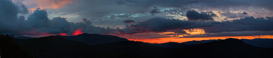 Sunrise on the Blue Ridge Parkway Panorama Photograph by John Haldane