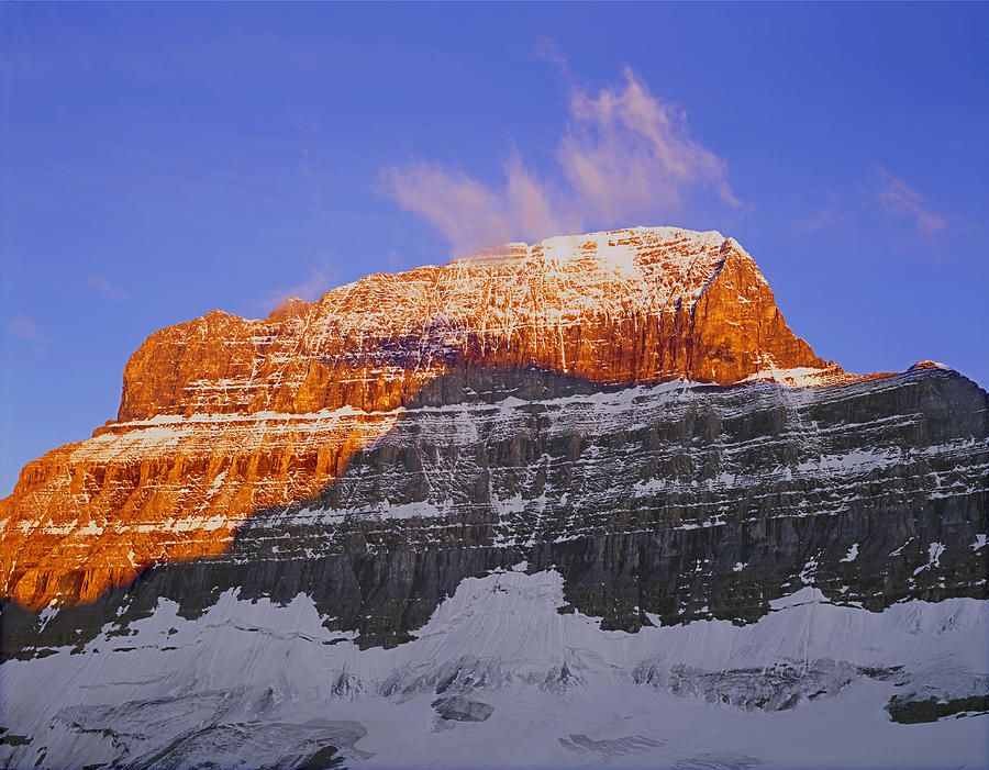 1M3753-Sunrise on the East Face of Mt. Alberta Photograph by Ed  Cooper Photography