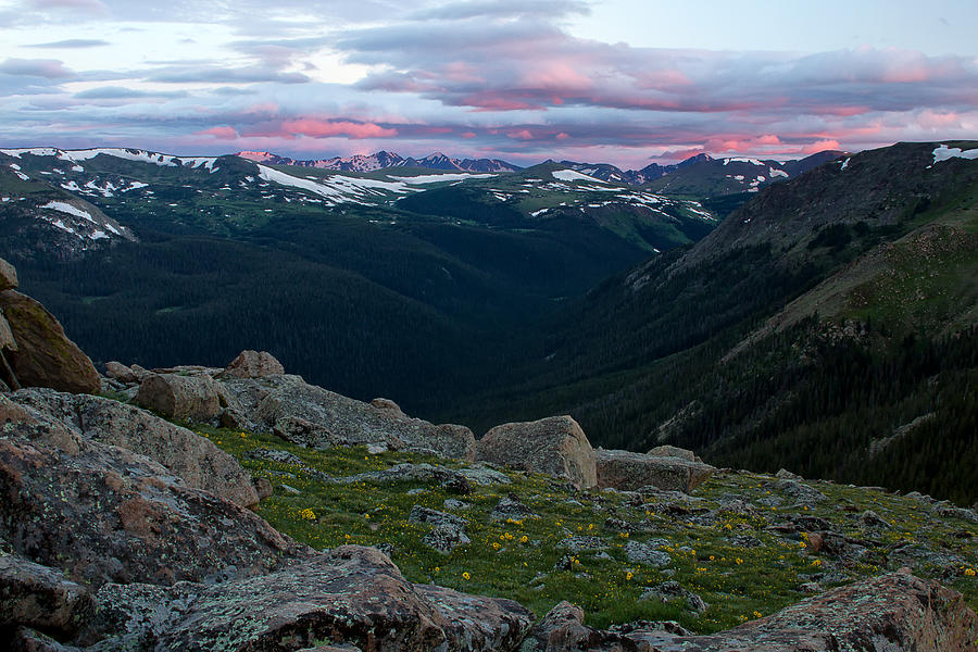 Sunrise on the Gore Range in Rocky Mountain National Park Photograph by Ronda Kimbrow
