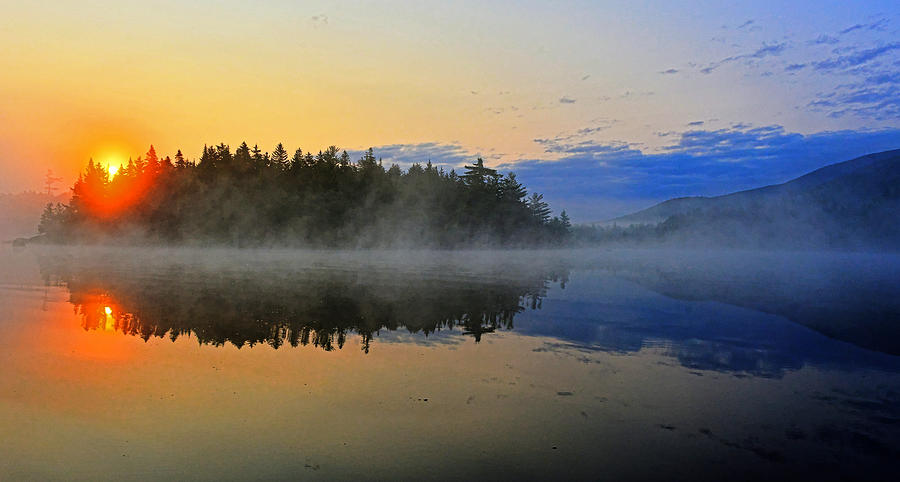 Sunrise on the lake Photograph by Jim Boardman