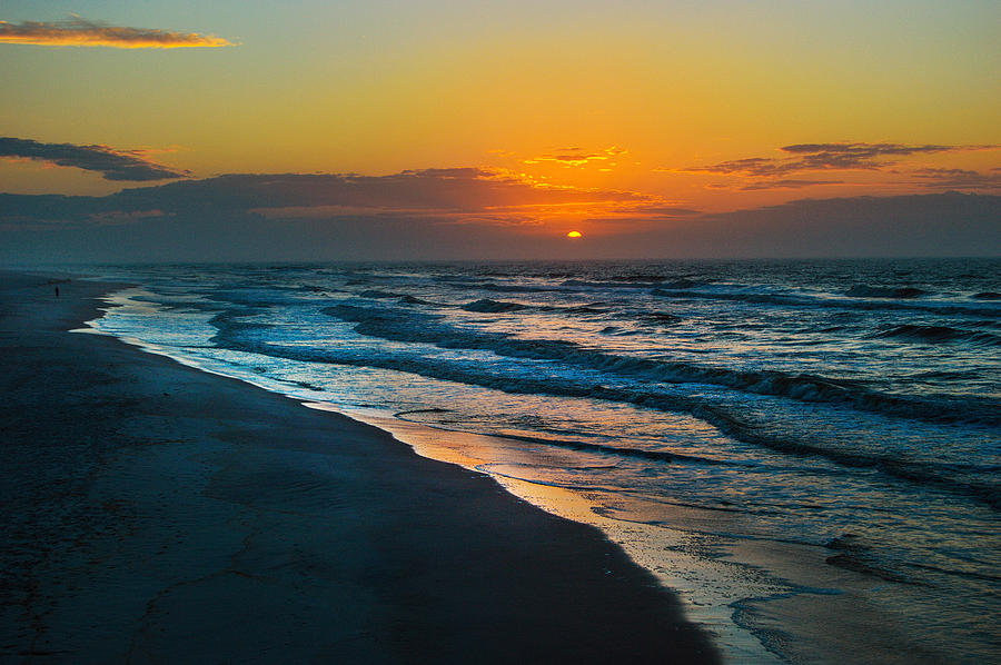 Sunrise on the Lonely Beach Digital Art by Michael Thomas