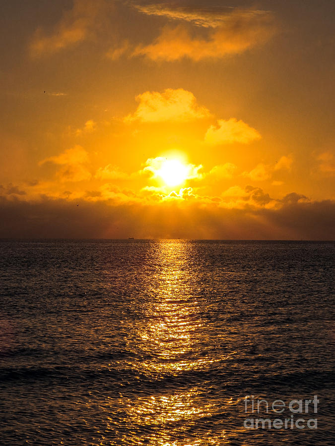 Sunrise on the ocean V Photograph by Zina Stromberg