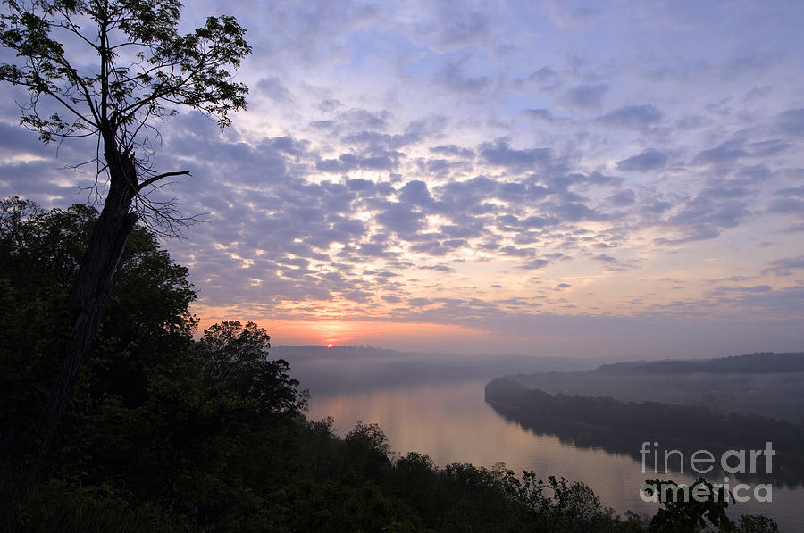 Sunrise on the Ohio - D002783a Photograph by Daniel Dempster