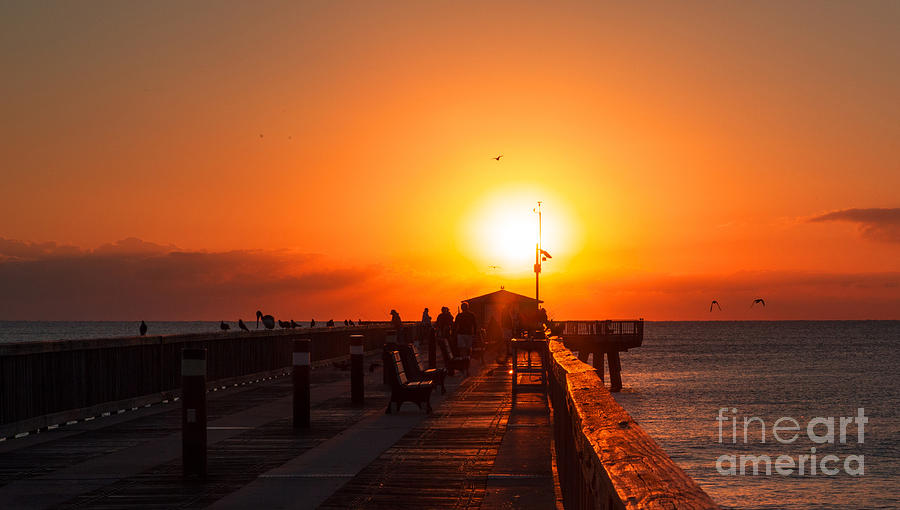 Sunrise On The Pier Photograph by Sally Simon