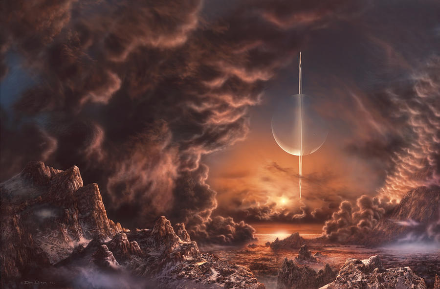 Sunrise on Titan Painting by Don Dixon