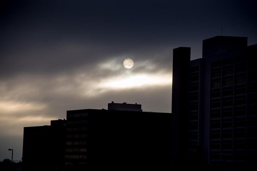 Denver Photograph - Sunrise or Moonrise by Rockin Media