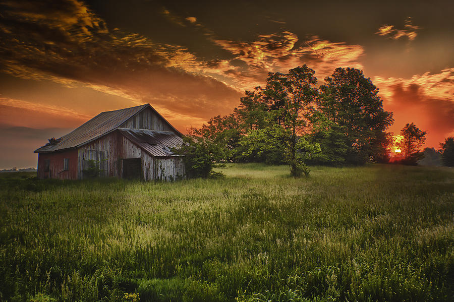 Sunrise Over Artsy Fartsy Barn Photograph by Michael Huddleston