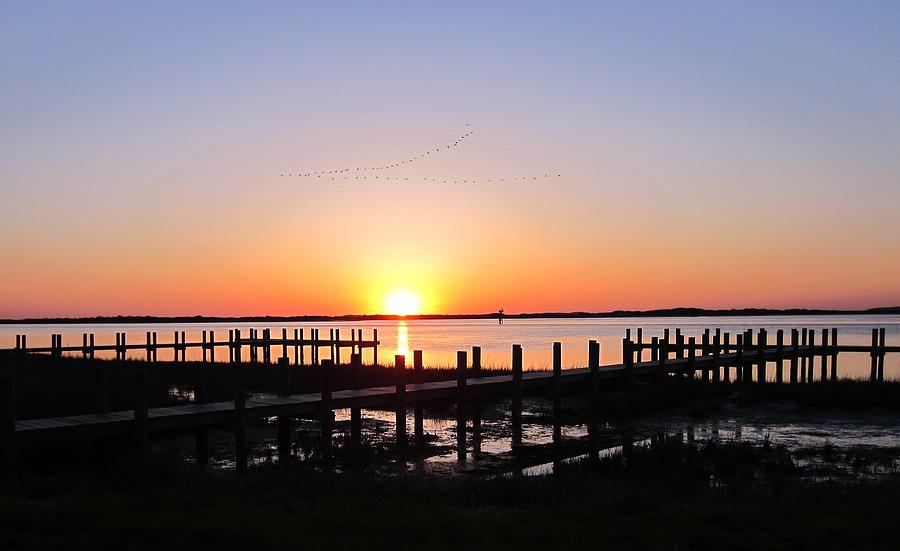 Sunrise Over Assateague and Ocean City MD Photograph by Sven Migot