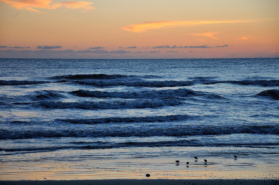 Sunrise over atlantic ocean, New Smyrna Beach, Florida, USA Photograph by Vee Robillard