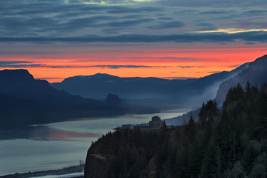 Sunrise Photograph - Sunrise Over Crown Point by David Gn Sunrise Photograph - Sunrise Over Crown Point by David Gn