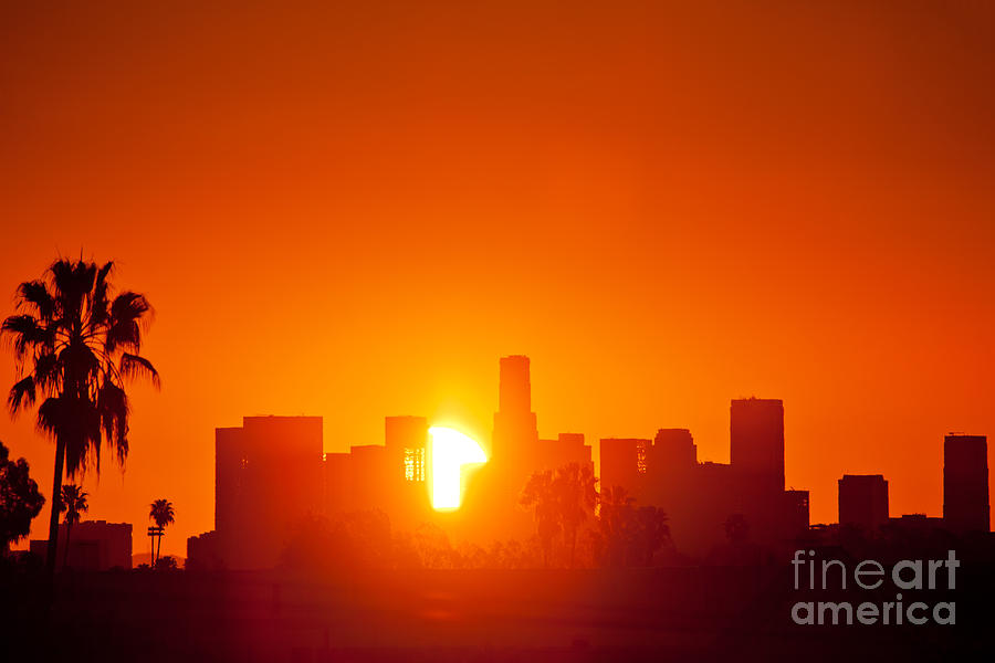 Sunrise Over Downtown Los Angeles Photograph By Konstantin Sutyagin