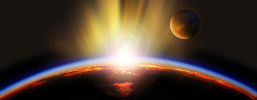 Space Photograph - Sunrise Over Earth by Panoramic Images