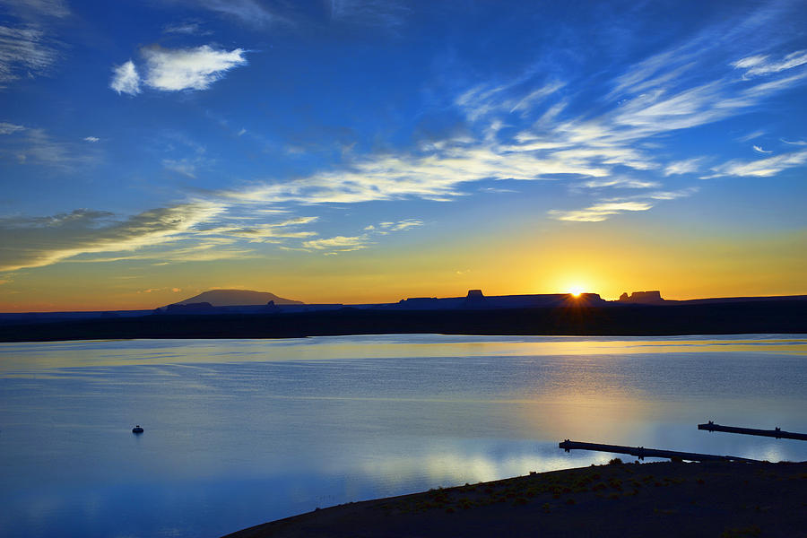 Sunrise over Lake Powell AZ Photograph by Dana Sohr