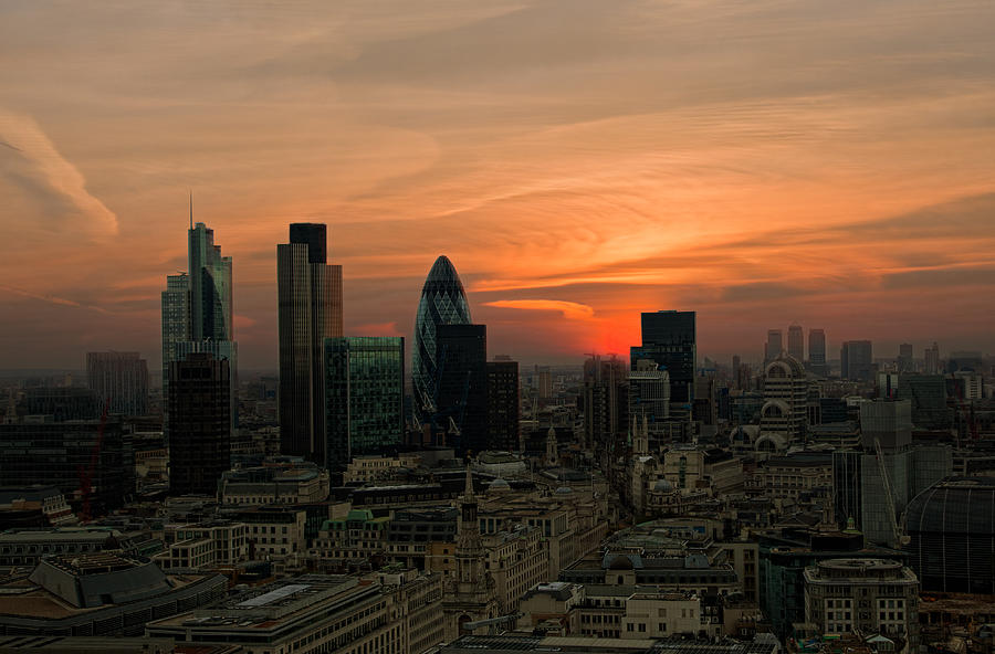 Sunrise over london city Photograph by Ray Wise