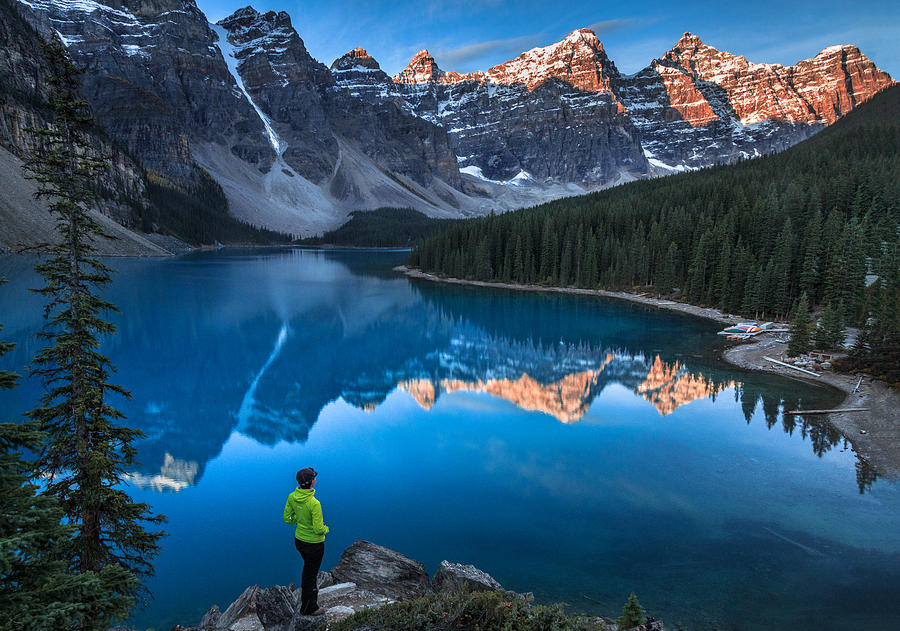 Sunrise Over Moraine Lake & Valley Of The Ten Peaks, Banff National Park, Alberta, Canada Photograph by Feng Wei Photography