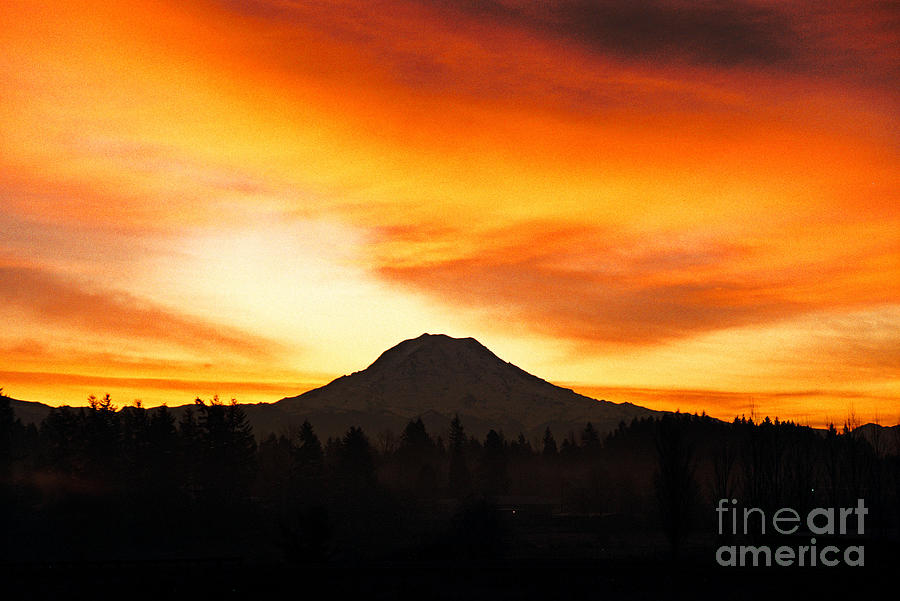 Sunrise Over Mt. Rainier 1M Photograph by Earl Johnson