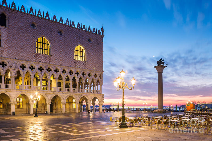 Sunrise over Piazzetta San Marco - Venice Photograph by Matteo Colombo