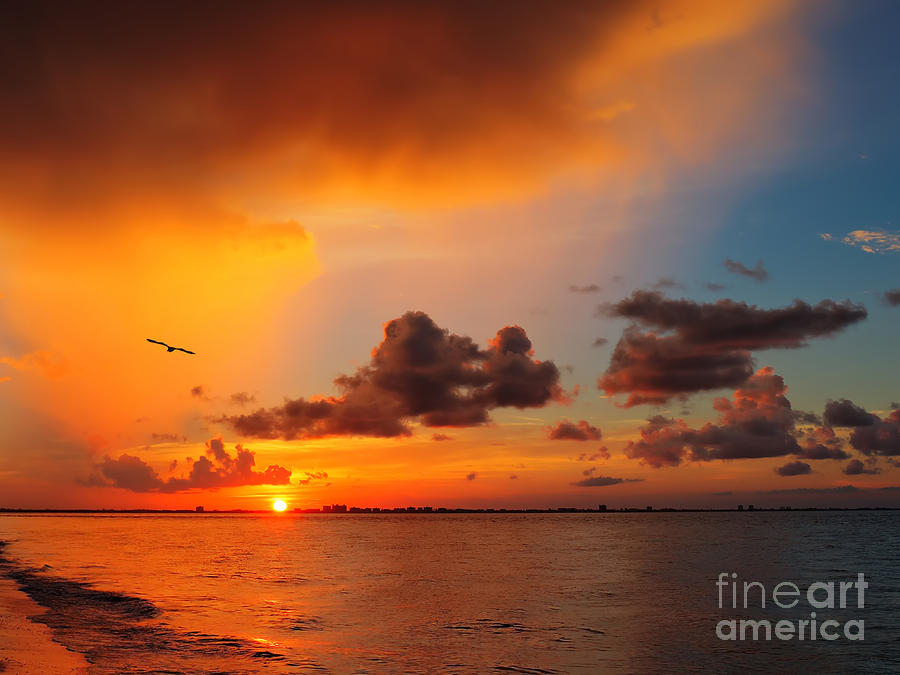 Sunset Photograph - Sunrise Over Sanibel Island by Jeff Breiman