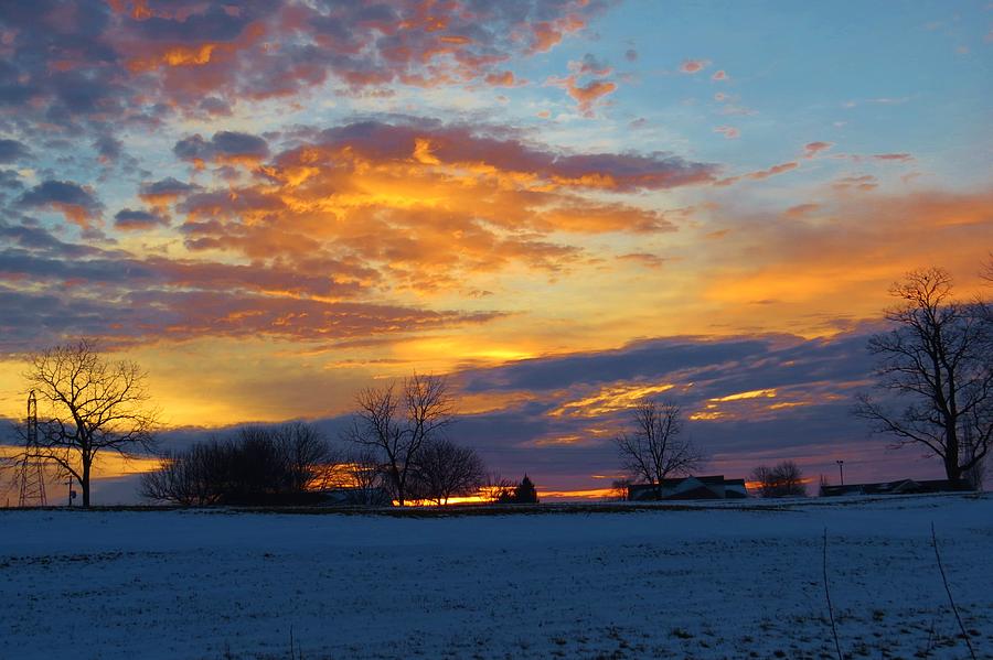 Sunrise over Snow  Photograph by Jeanette Oberholtzer