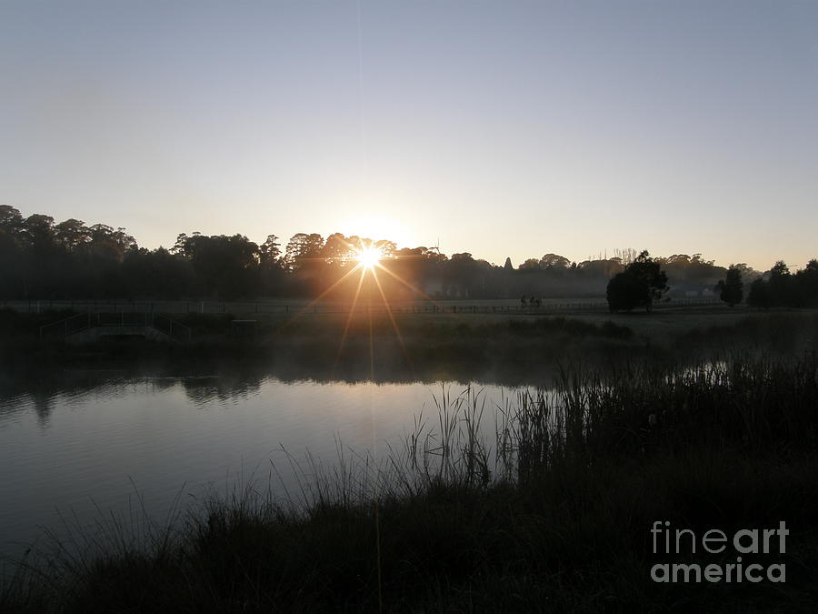 Sunrise Over Still Canal Photograph by Bev Conover