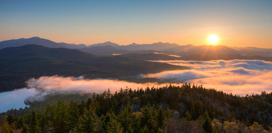 Sunrise Over The Adirondack High Peaks Photograph by Panoramic Images