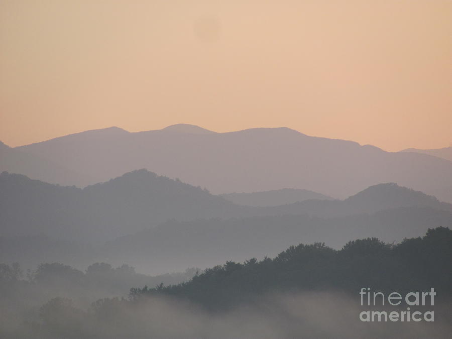 Sunrise over the Blue Ridge Photograph by Anita Adams