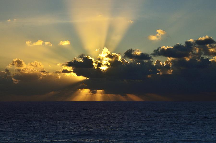 Sunrise Over The Carribean Sea Photograph by Walt Sterneman