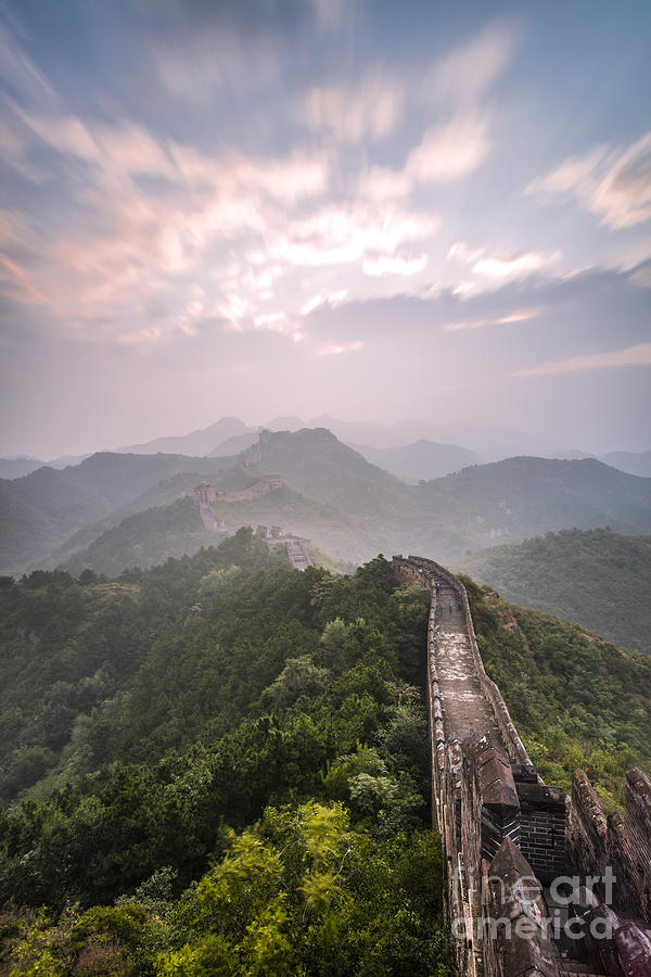 Sunrise over the Great Wall of China Photograph by Matteo Colombo