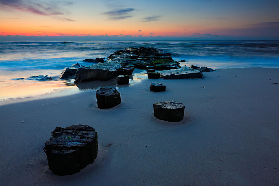 Beach Photograph - Sunrise Over The Jetty by Rick Berk