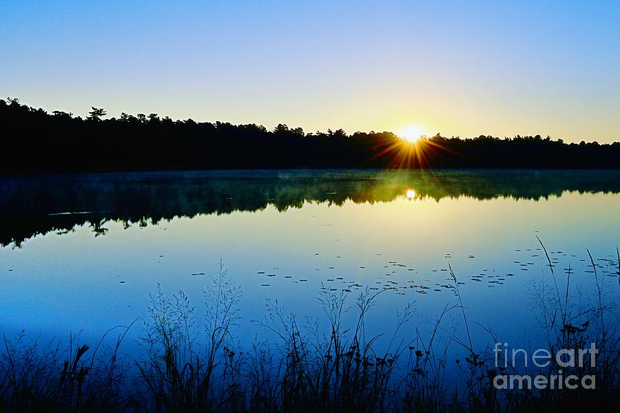 Sunrise Over The Lake Photograph by Sharon Woerner