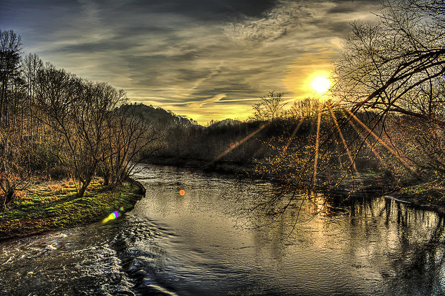 Sunrise Over The River Photograph