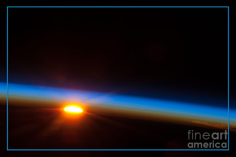 Abstract Photograph - Sunrise over the South Pacific NASA by Rose Santuci-Sofranko