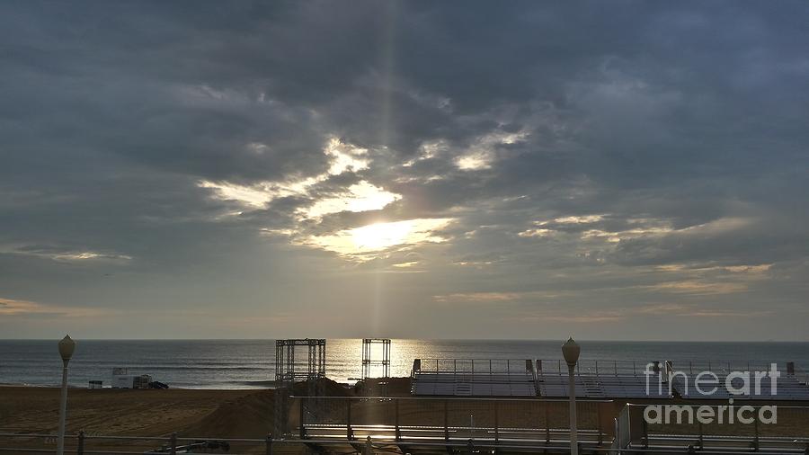 Sunrise Over Virginia Beach Volleyball Court Photograph by Paddy Shaffer