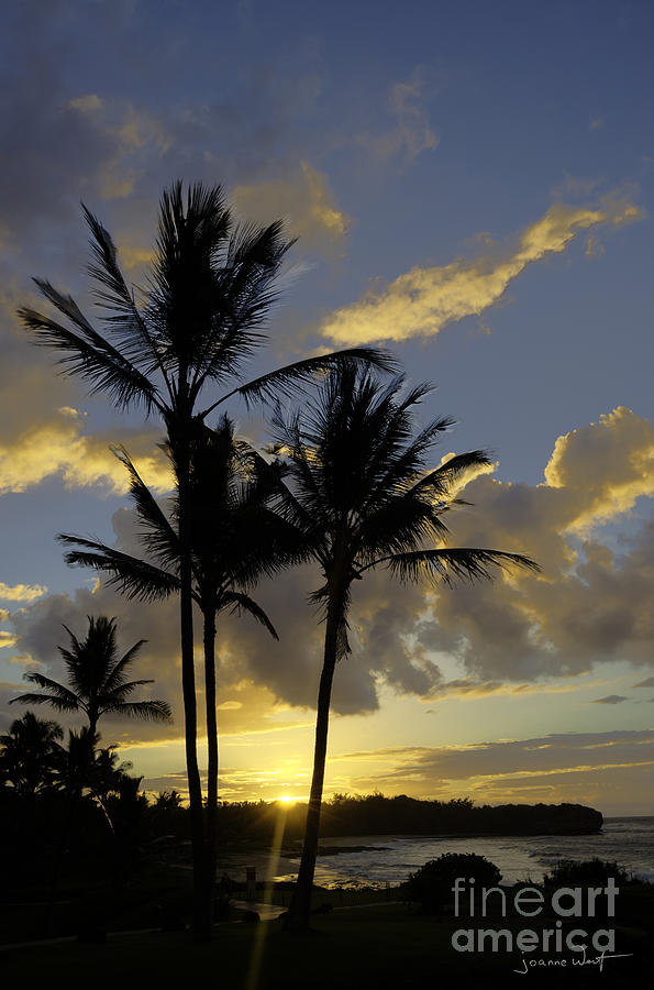 Sunrise Poi Pu Beach Kauai Photograph by Joanne West