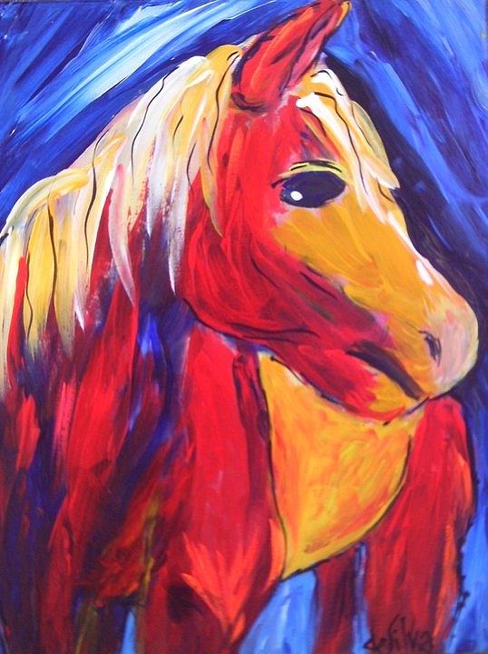 Sunrise Pony Painting By Mary Desilva - Fine Art America