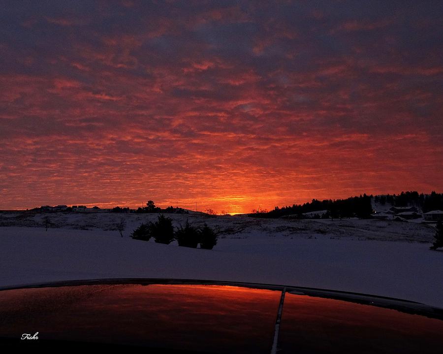 Sunrise Reflection Photograph by Fiskr Larsen