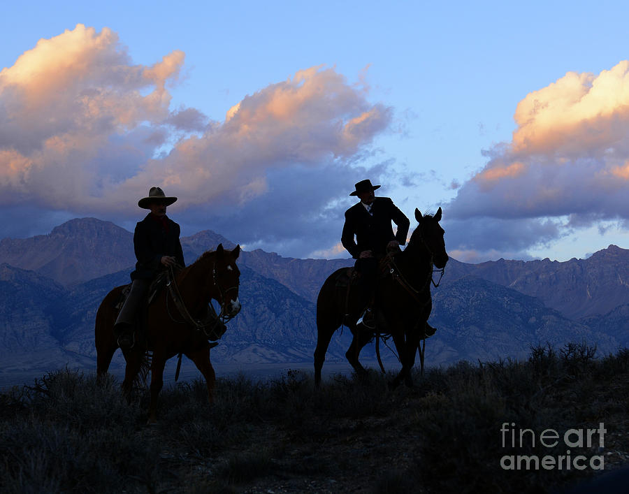 Horse Photograph - Sunrise Riders by Dennis Hammer