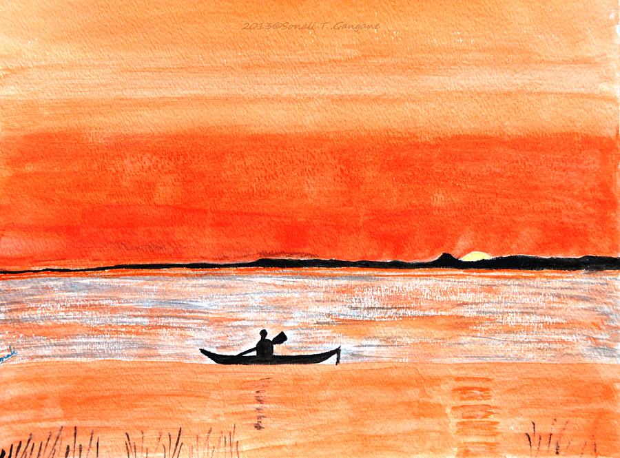 Sunrise Sail Painting by Sonali Gangane