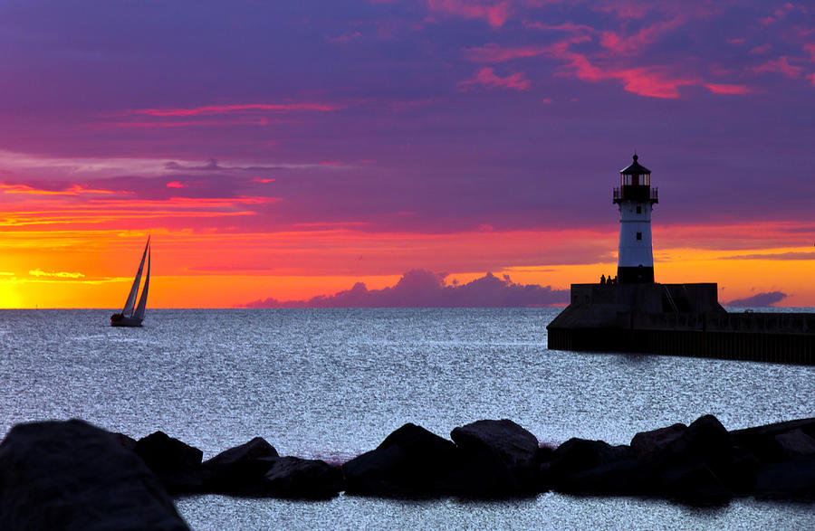 Sunrise Sailing Photograph by Mary Amerman