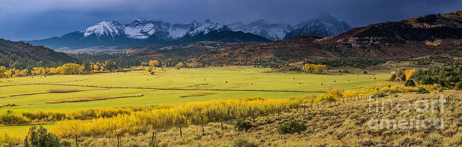 Sunrise Sneffels Range Ranch - Colorado Photograph by Gary Whitton