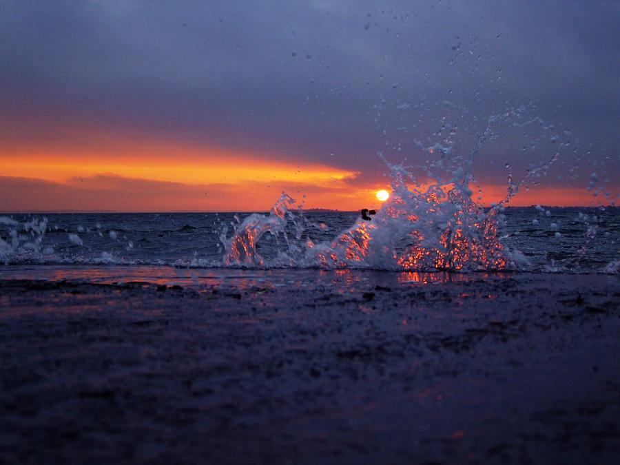 Sunrise Splash Photograph by Nigel Cameron