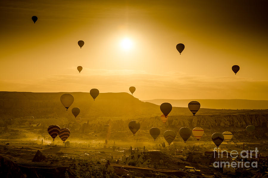 Asia Photograph - Sunrise takeoff - Cappadocia Turkey by OUAP Photography Asia Photograph - Sunrise takeoff - Cappadocia Turkey by OUAP Photography