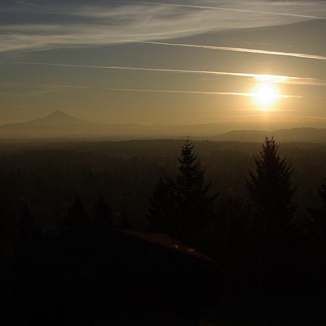 Sunrise This Morning In Portland Photograph by Mike Warner