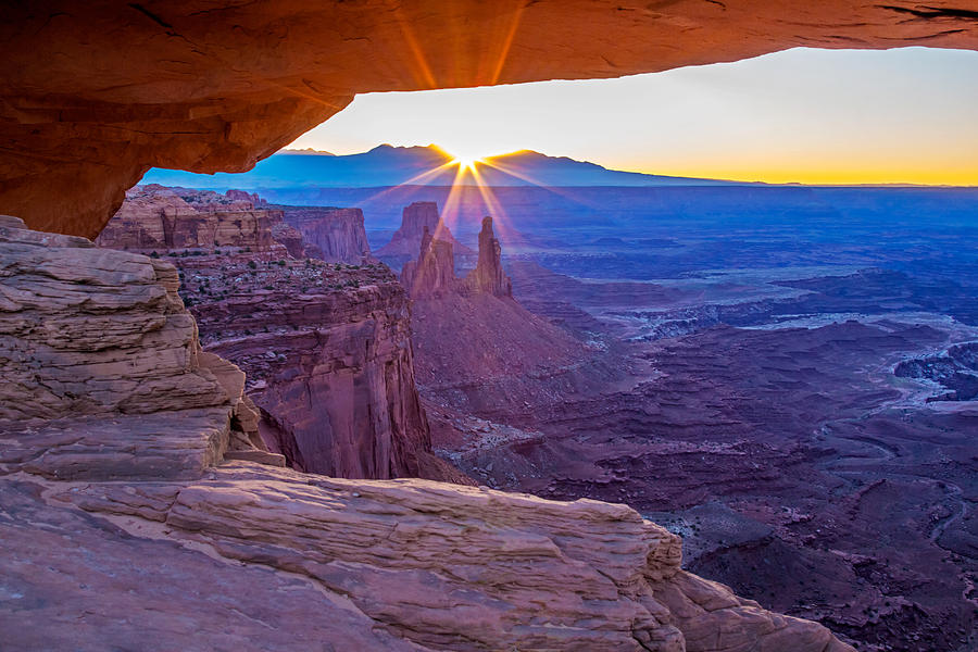 Landscape Photograph - Sunrise Through Mesa Arch by Nicholas Blackwell