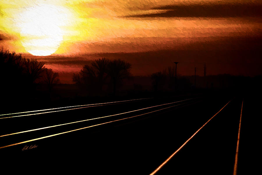 Sunrise Triple Track Photograph by Bill Kesler