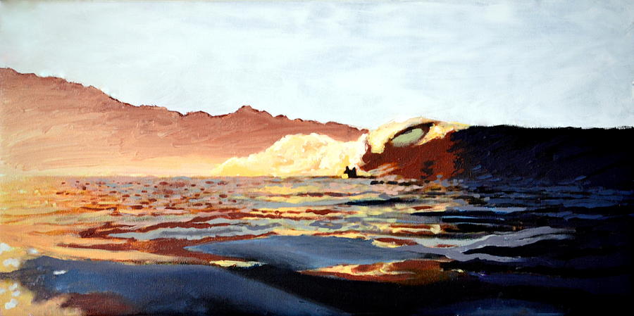 Wave Painting - Sunrise Wave by Nathan Ledyard