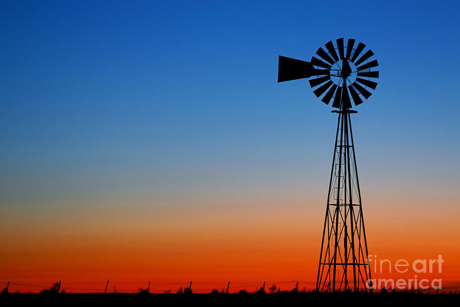 Sunrise Windmill Photograph by Steven Reed