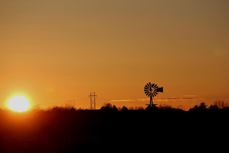 Sunrise Windmill Photograph by Trent Mallett