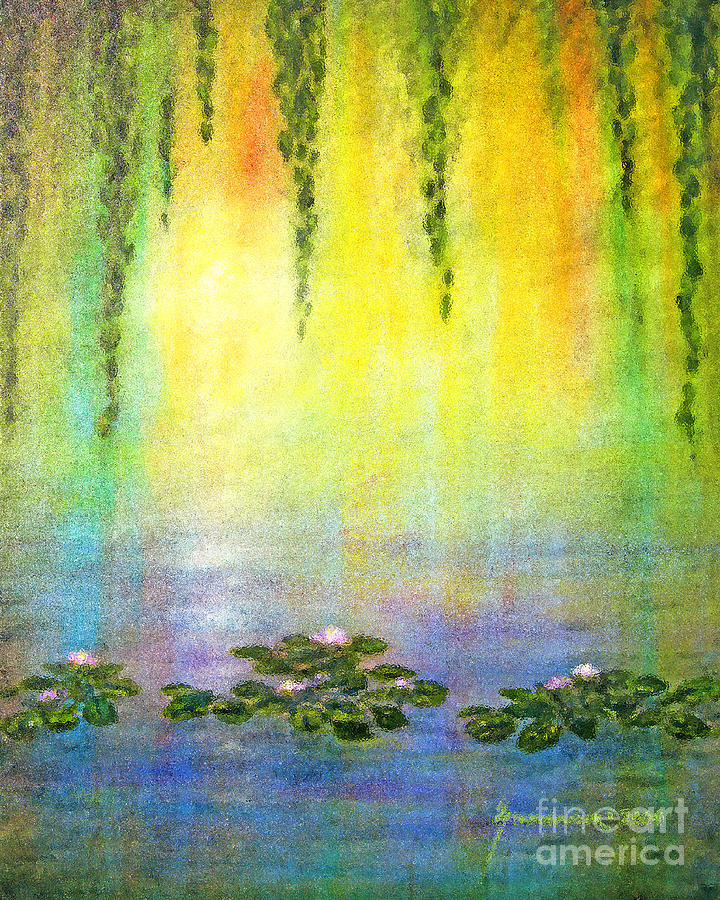Claude Monet Painting - Sunrise with Water Lilies by Jerome Stumphauzer