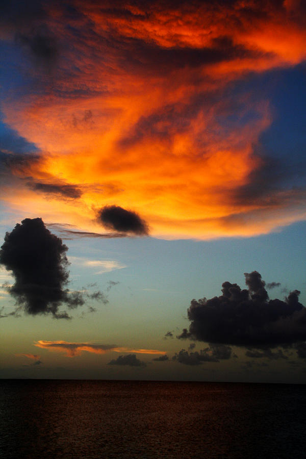 Sunset - Bora Bora, Tahiti Photograph by Richard Krebs